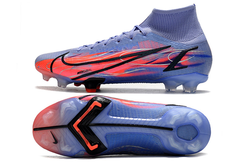 Nike Mercurial Superfly 8 Elite KM - Roxo e Laranja - Campo