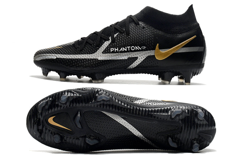 Nike Phantom GT2 Dynamic Fit Elite - Preto/Prata- Campo