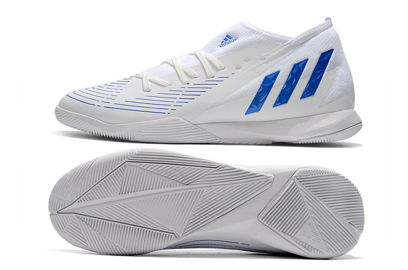 Adidas Predator Edge.3 Low - Branco/Azul - Futsal