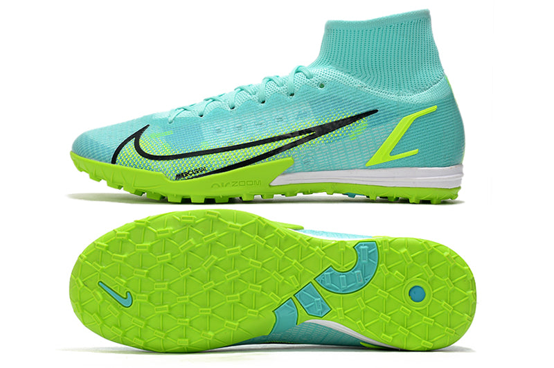 Nike Mercurial Superfly 9 Elite TF - Verde Água e Limão - Society