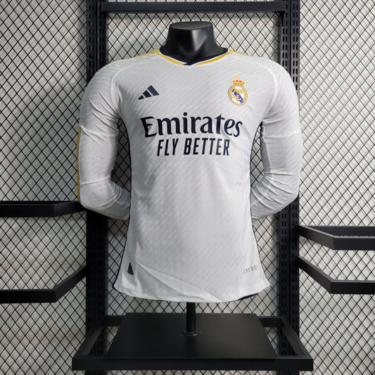 Camisa Real Madrid 1 - Modelo Jogador - Manga Longa - 2023/24