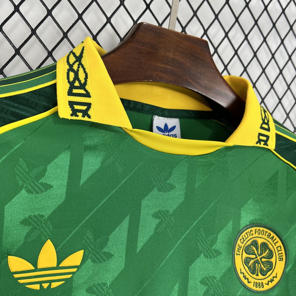 Camisa Celtic - Retrô Style - Manga Longa - 2024/25