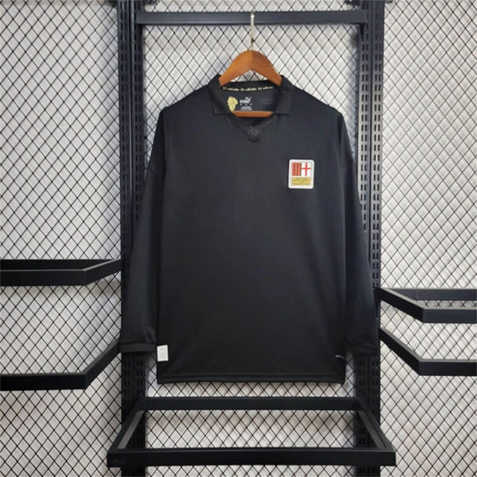 Camisa Milan Black - Aniversário - Manga Longa - 2024/25