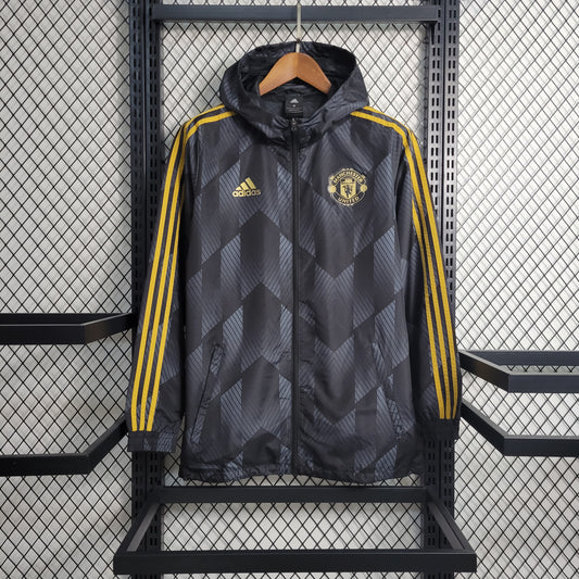 Jaqueta Corta-Vento Manchester United - Preto e Amarelo