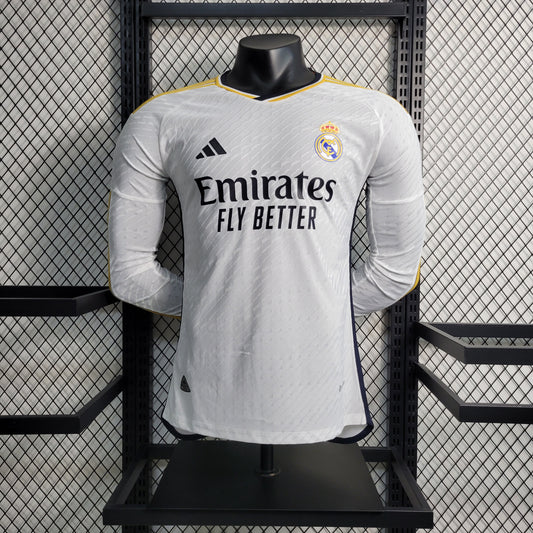 Camisa Real Madrid 1 - Manga Longa - Versão Jogador - 2023/24