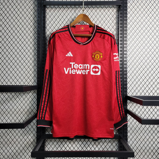 Camisa Manchester United 1 - Manga Longa - 2023/24