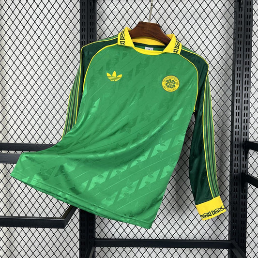 Camisa Celtic - Retrô Style - Manga Longa - 2024/25