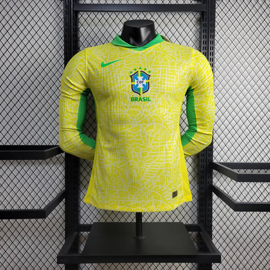 Camisa Brasil 1 - Modelo Jogador - Manga Longa - 2024/25