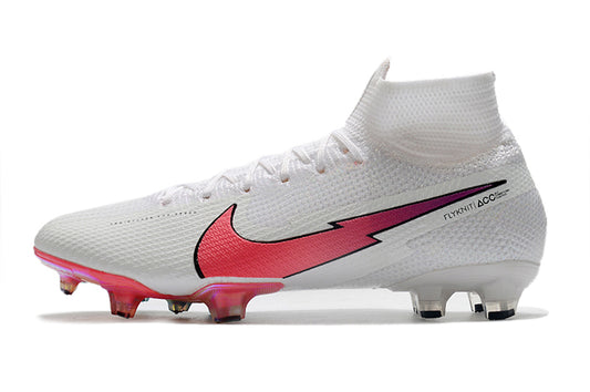 Nike Mercurial Superfly 7 Elite - Flyknit 360 - Branco/Rosa - Campo