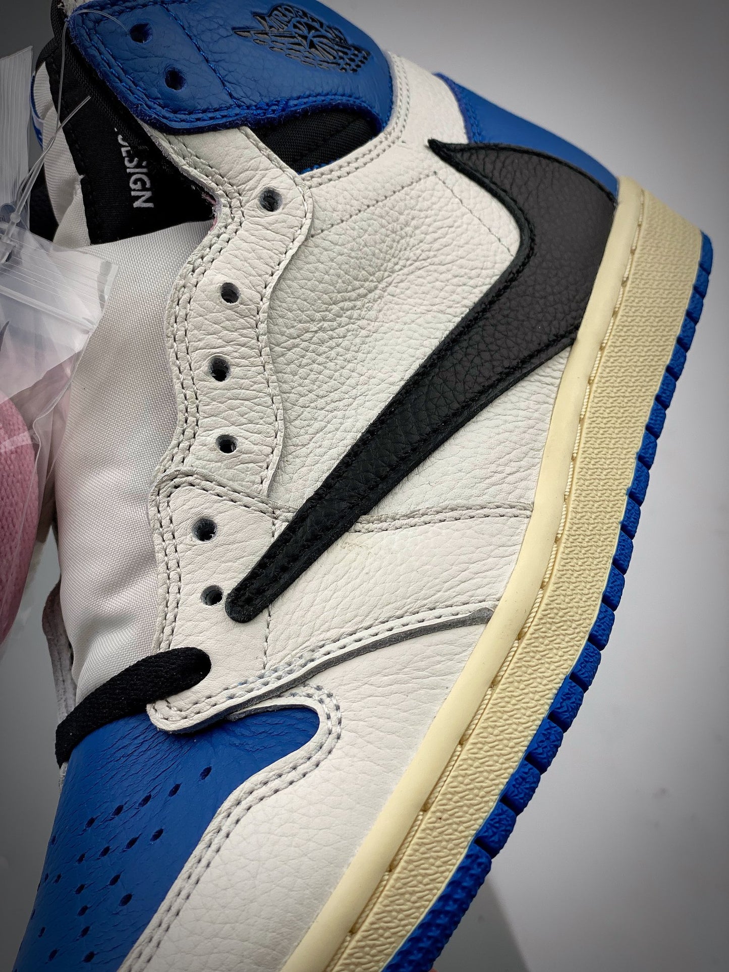 Travis Scott x  Fragment x Air Jordan 1 High "Military Blue"