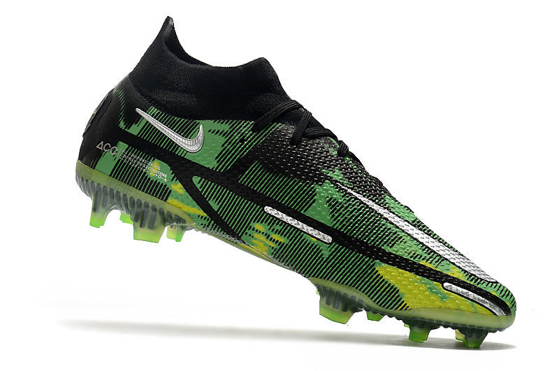 Nike Phantom GT2 Dynamic Fit Elite - Preto/Verde - Campo