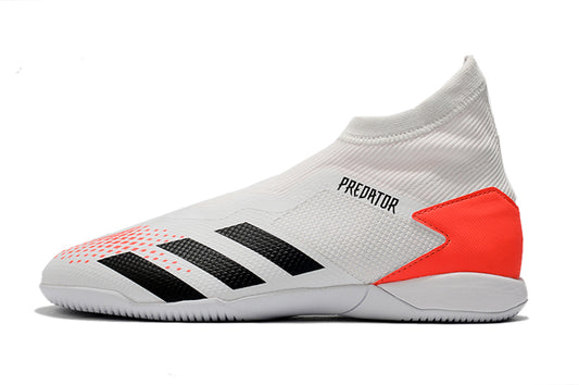 Adidas PREDATOR 20.3 Laceless IN - Branco/Laranja - Futsal