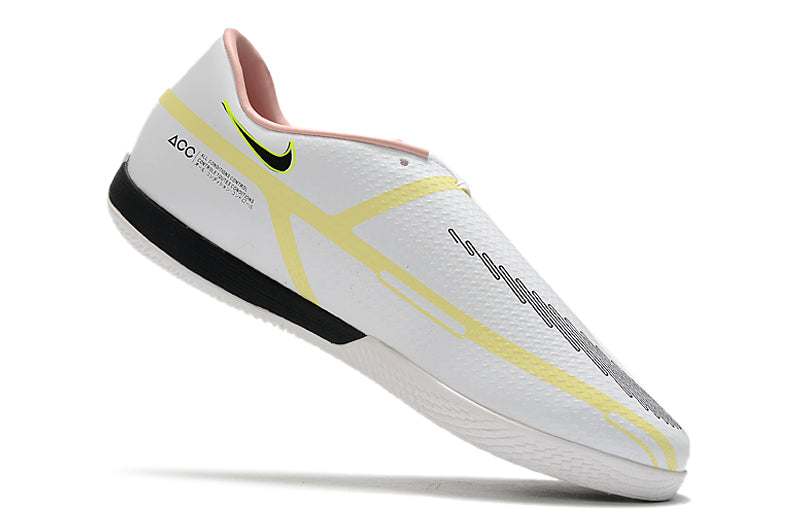 Nike React Phantom GT2 Pro - Branco/Preto/Amarelo - Futsal