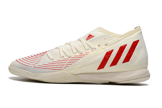 Adidas Predator Edge.3 Low - Bege/Vermelho - Futsal