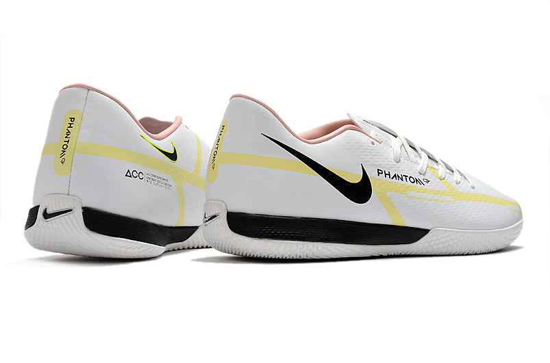 Nike React Phantom GT2 Pro - Branco/Preto/Amarelo - Futsal