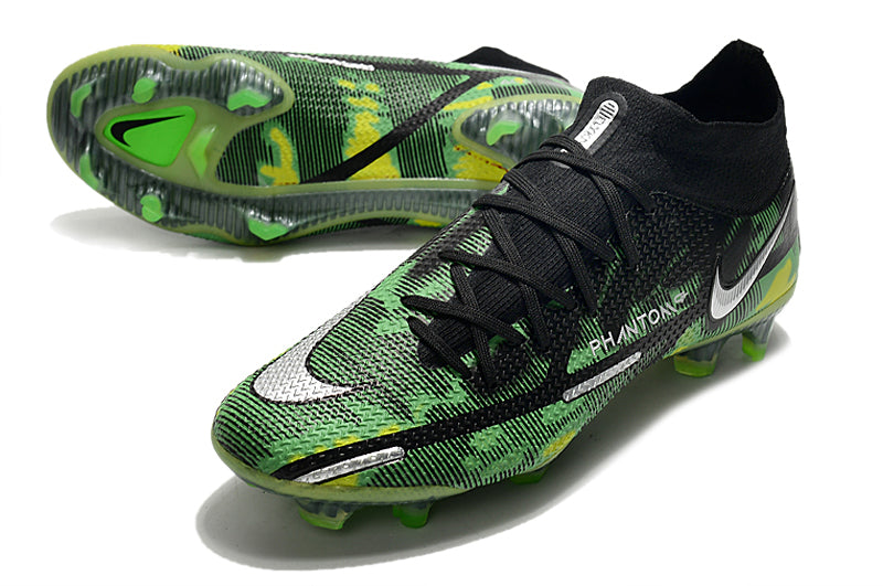 Nike Phantom GT2 Dynamic Fit Elite - Preto/Verde - Campo