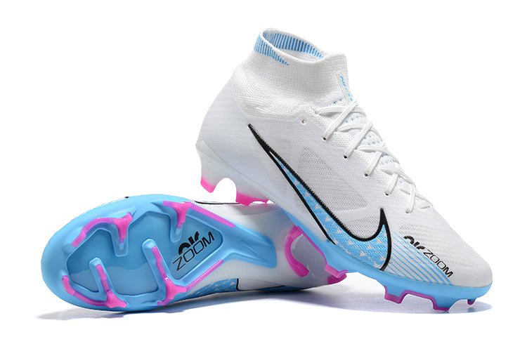 Nike Air Zoom Mercurial Superfly IX Elite - Branco/Azul - Campo