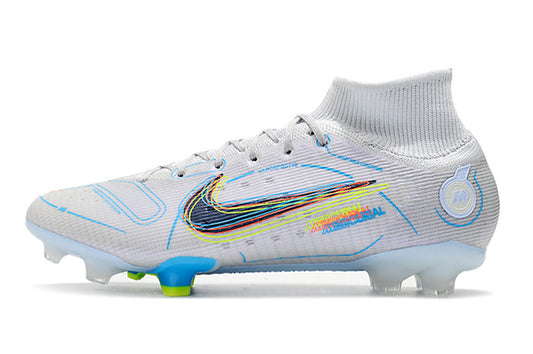 Nike Mercurial Superfly 8 Elite FG - Cinza e Azul - Campo